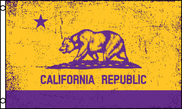 california purple gold flag 3x5ft poly