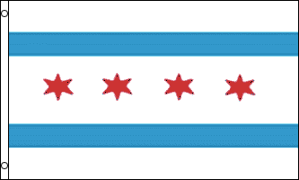 chicago city flag 3x5ft poly