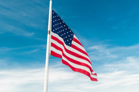 20 Ft, Residential Flagpole Kit - Ground Mounted Aluminum Flagpole with Topper, Sleeve, and 3x5 flag