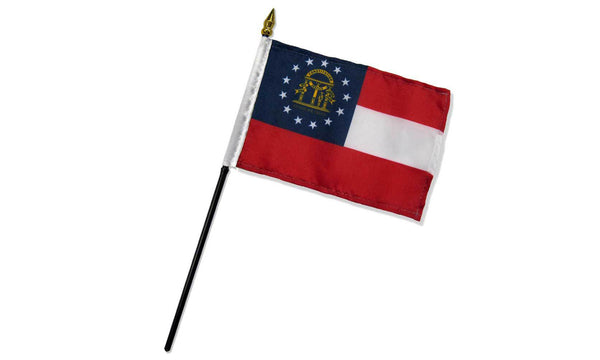 georgia state 4x6in stick flag