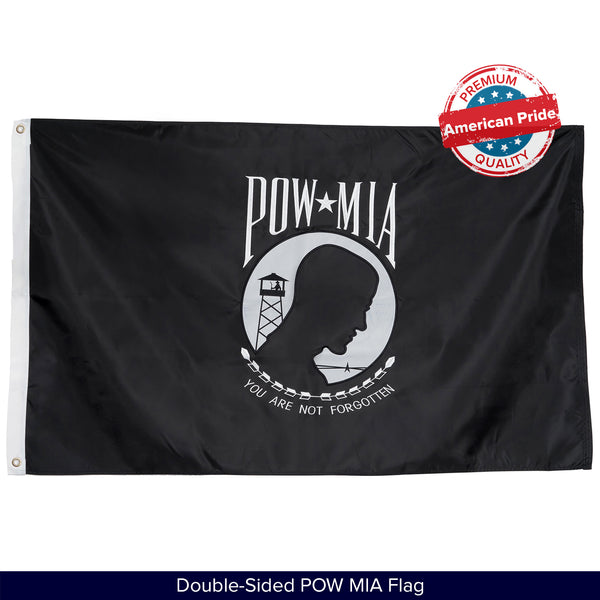 POW-MIA Flag, Nylon Embroidered, 3x5ft