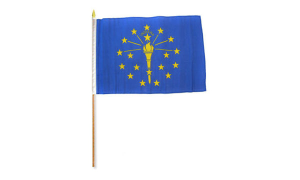indiana 12x18in stick flag