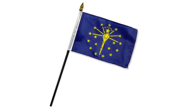 indiana 4x6in stick flag