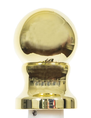 Gold Ball Flag Pole Topper Finial Replacement for Spinning Pole (2 in.)