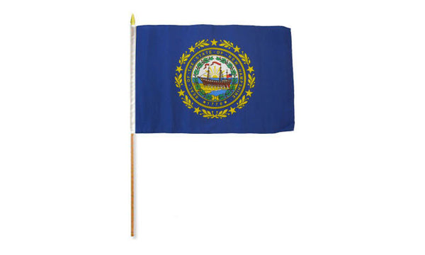 new hampshire 12x18in stick flag
