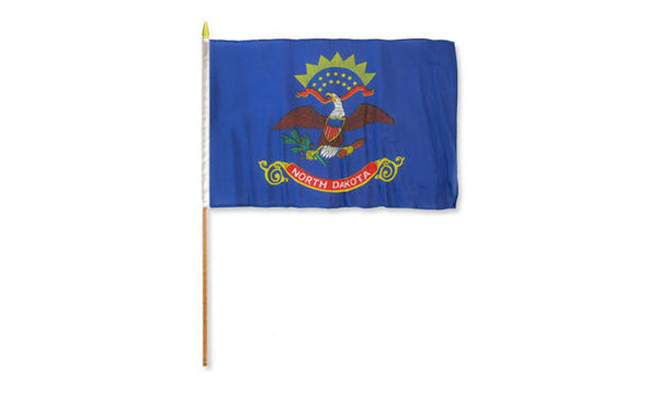 north dakota 12x18in stick flag