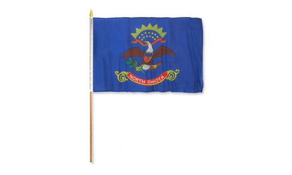 north dakota 12x18in stick flag