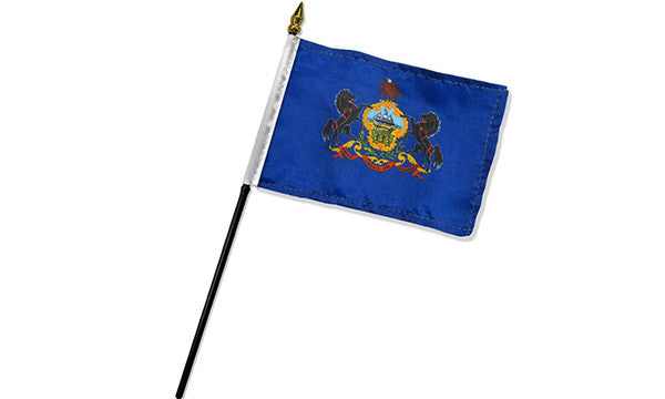  pennsylvania 4x6in stick flag