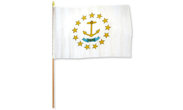  rhode island 12x18in stick flag