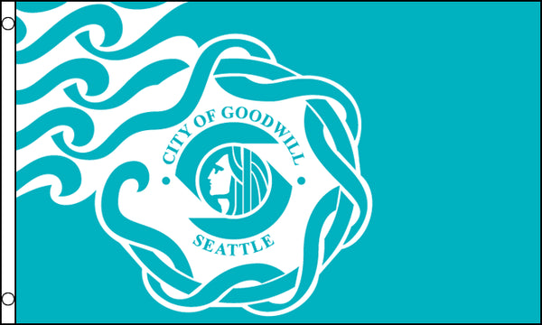 seattle city flag 3x5ft poly