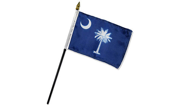 south carolina 4x6in stick flag
