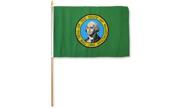  washington 12x18in stick flag