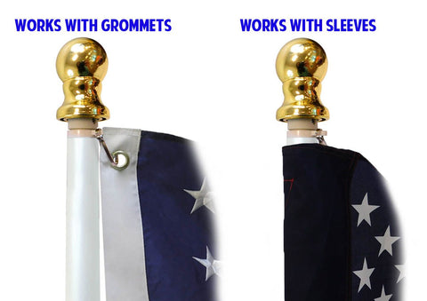 6ft Flag Pole, Heavy Duty Aluminum Spinning Flagpole, White