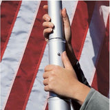 20 Ft, Residential Flagpole Kit - Ground Mounted Aluminum Flagpole with Topper, Sleeve, and 3x5 flag