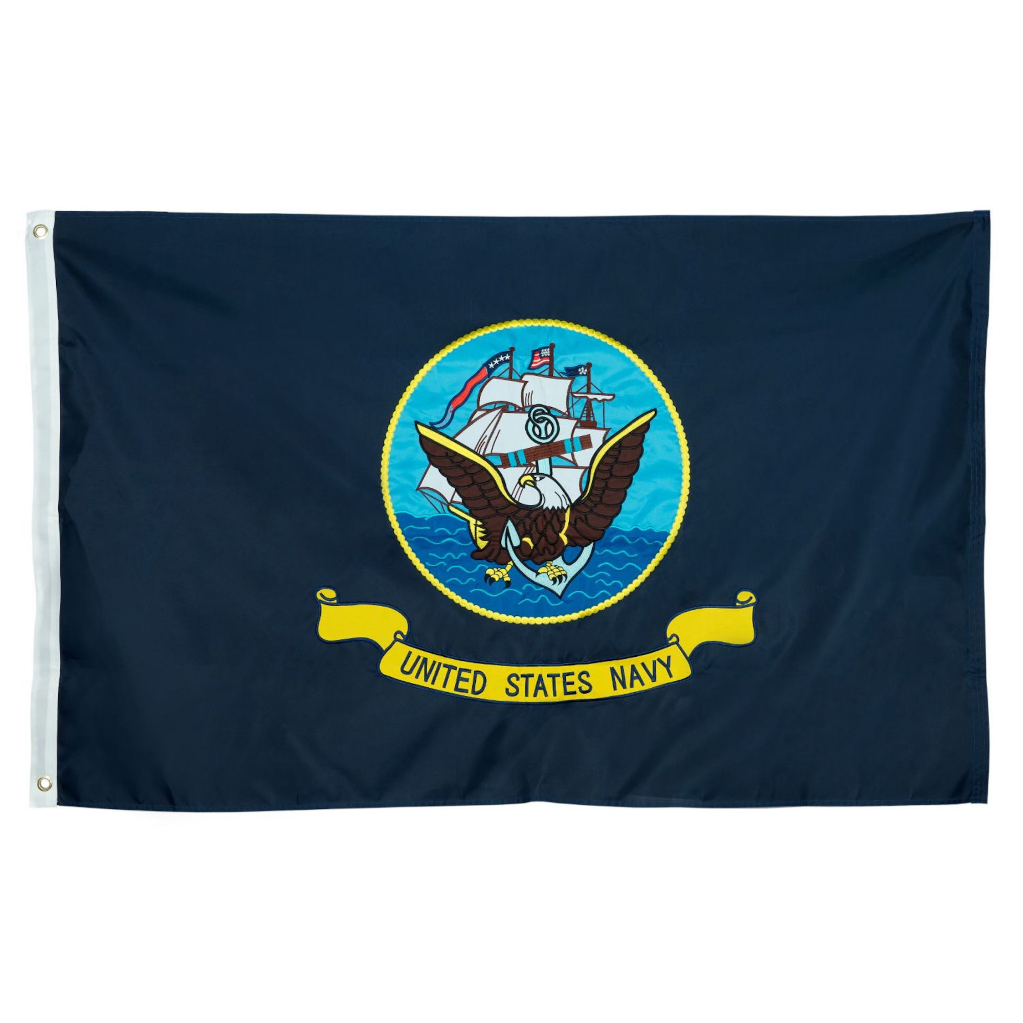 Fanmats U.S. Navy 3x5 High-Traffic Mat with Durable Rubber Backing - Portrait Orientation