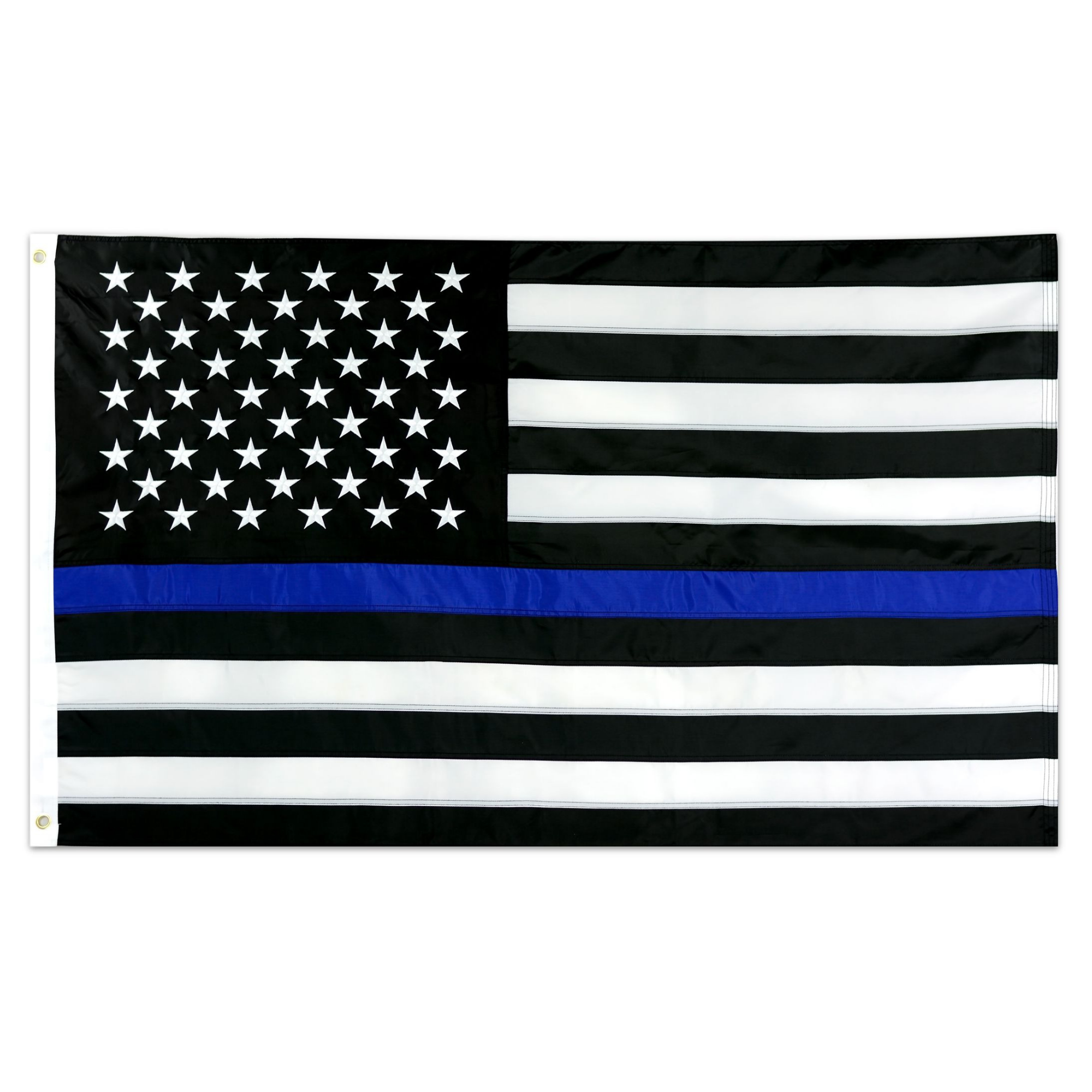 Thin Blue Line USA Flag | Heavy Duty Police Flag | Back The Blue | Blue  Lives Matter Flag | Quadruple Stitched Fly End | Durable High-Performance  210D