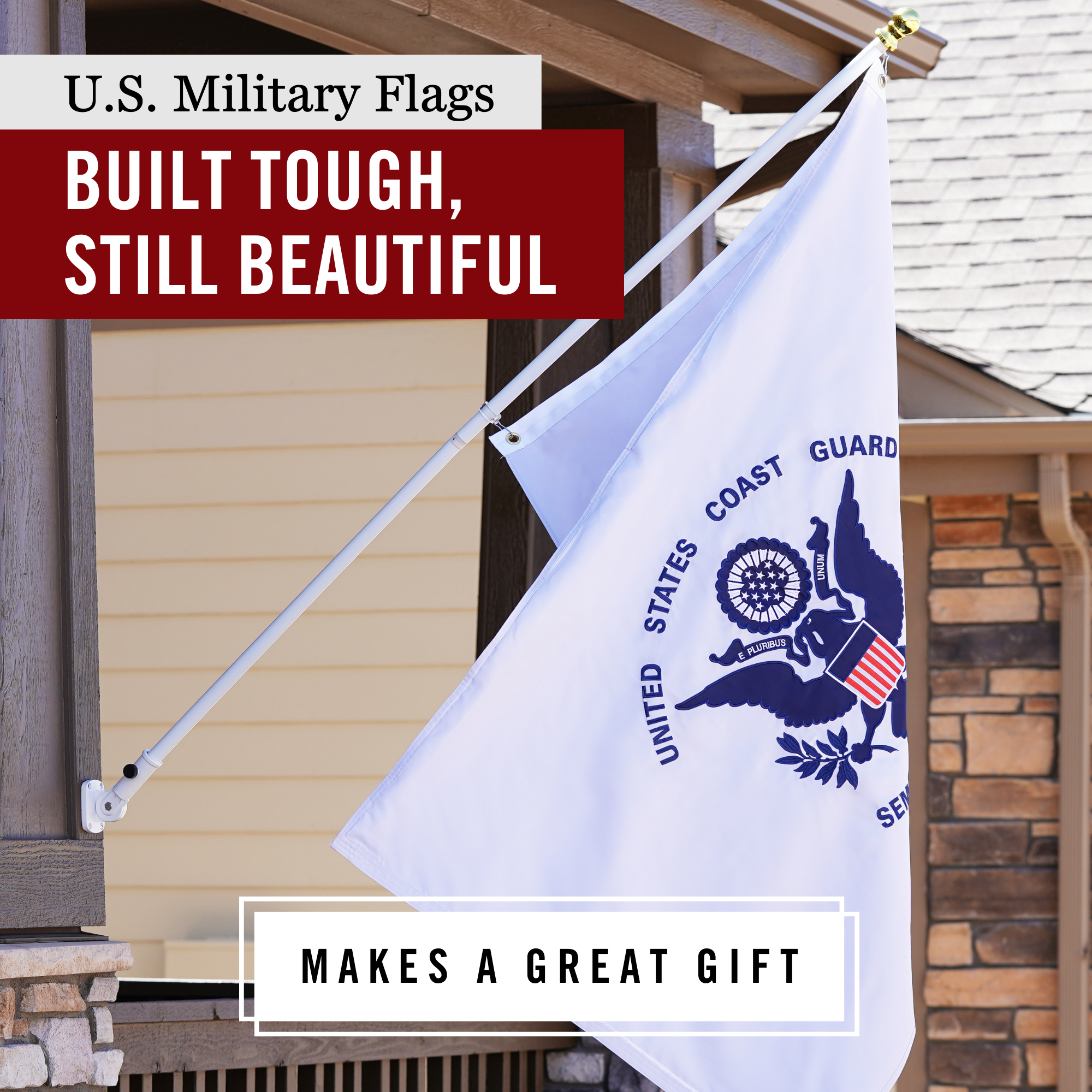 Bandiera USCG 3x5 Piedi - Tessuto Premium Doppia Faccia Made In USA - Foto 2