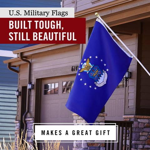 Air Force Flag 3x5 ft | Double-Sided | Heavy Duty USAF Flag | Quadruple Stitched Fly End | Durable High-Performance 210D Nylon for High Winds | Air Force Seal Coat of Arms 13 Stars | Brass Grommets