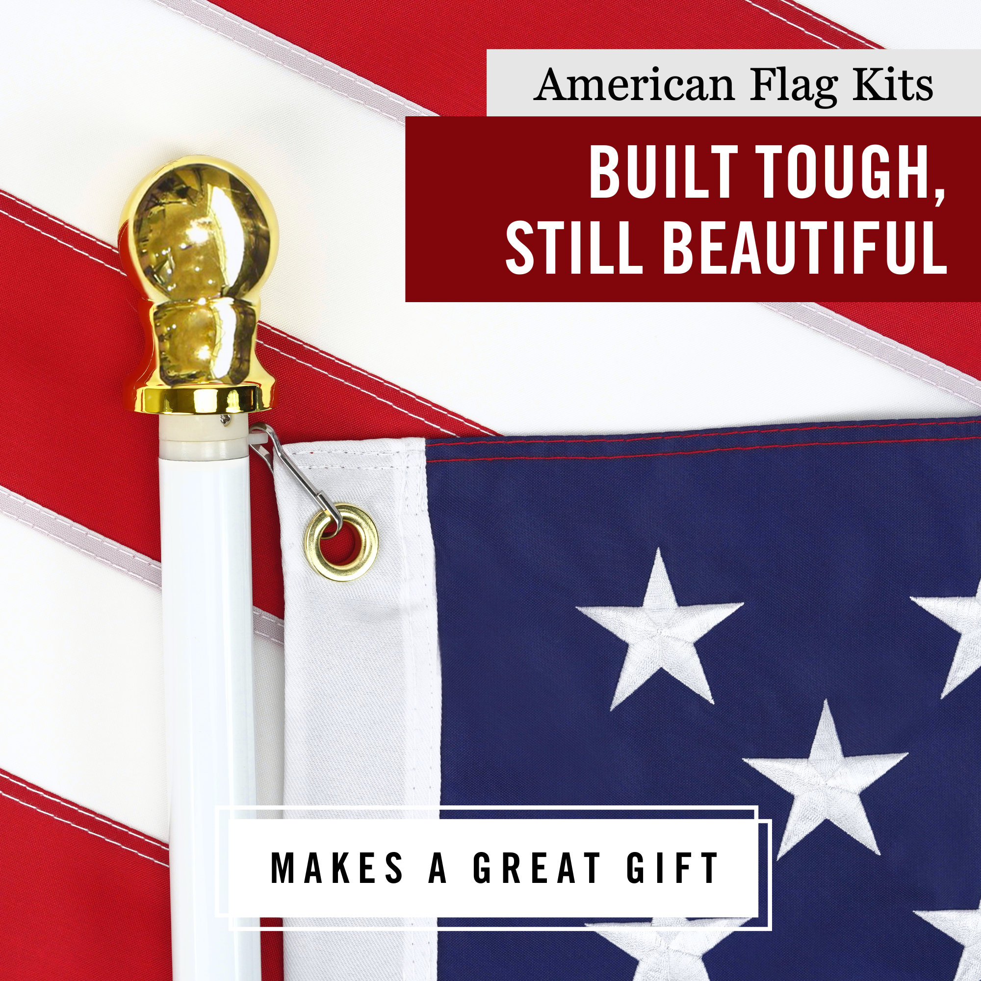 AES 3x5 USA American 48 Star Flag w/ 6' Ft | India AES 3x5 USA American 48 Star Flag w/ 6' Ft | India