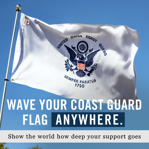 Coast Guard Flag 3x5 ft, Double Sided | Heavy Duty USCG Flag | Quadruple Stitched Fly End | Durable High-Performance 210D Nylon for High Winds | Great Seal of the US | Semper Paratus | Brass Grommets