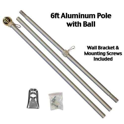 6ft spinning stabilizer pole silver