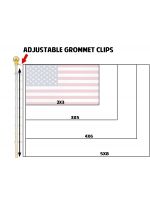 8 ft Aluminum Flagpole, Silver, Indoor Use with Classic Ball Topper