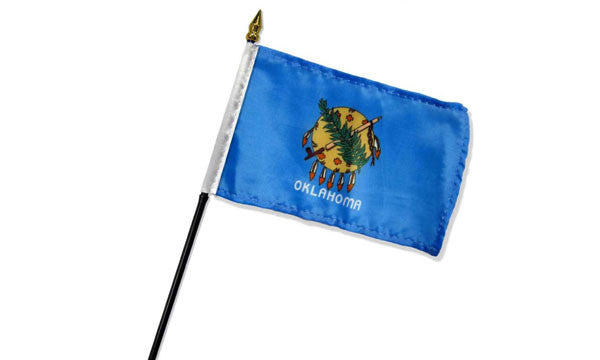  oklahoma 4x6in stick flag