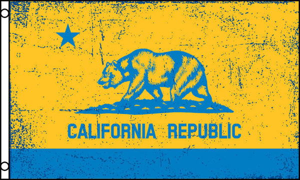 california blue gold flag 3x5ft poly