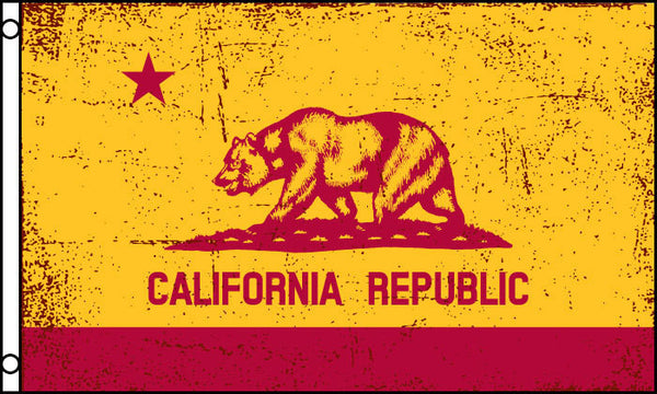 california red gold flag 3x5ft poly