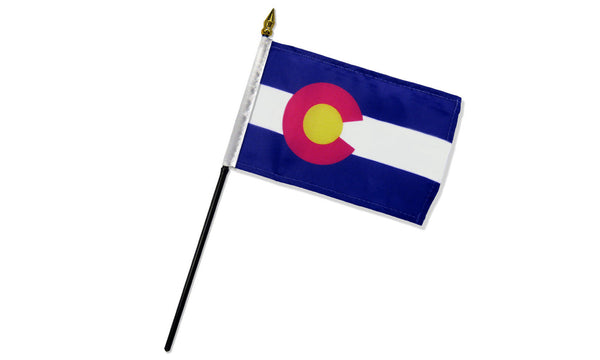 Colorado 4x6in Stick Flag