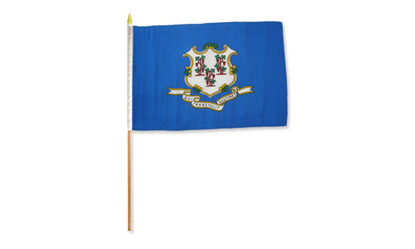 connecticut 12x18in stick flag
