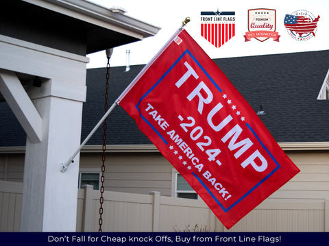 Trump 2024 Flag, Red, 3x5, Take America Back Donald J Trump Supporters, Polyester Banner, Donald for President