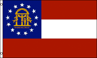 georgia state flag 2x3ft poly