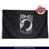 POW-MIA Flag, Double-Sided Embroidered, 3x5 ft