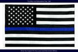 Thin Blue Line USA Flag | Heavy Duty Police Flag | Back The Blue | Blue Lives Matter Flag | Quadruple Stitched Fly End | Durable High-Performance 210D Nylon for High Winds | Brass Grommets