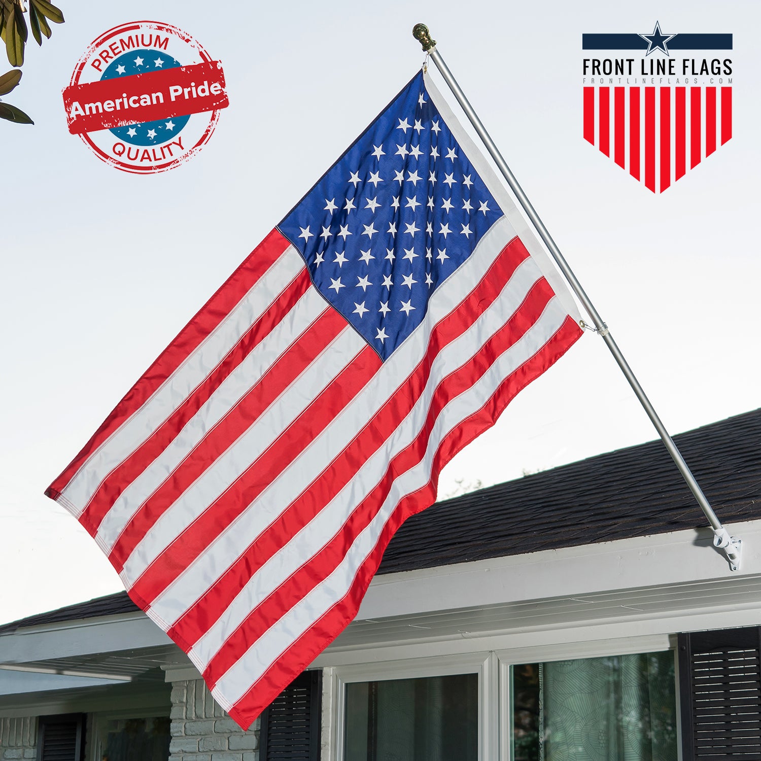 Tangle-Free Spinning Flagpoles in White, Silver or Woodgrain from Flags Unlimited Tangle-Free Spinning Flagpoles in White, Silver or Woodgrain from Flags Unlimited