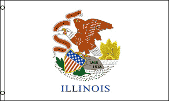 illinois flag 2x3ft poly