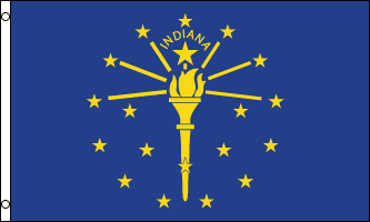 indiana flag 2x3ft poly