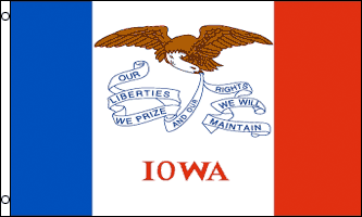 iowa flag 3x5ft poly