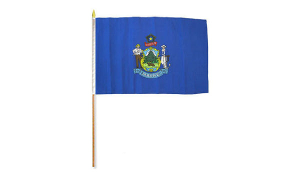 maine 12x18in stick flag