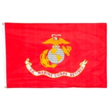US Marine Flag, Retired Heavy Duty, 3x5