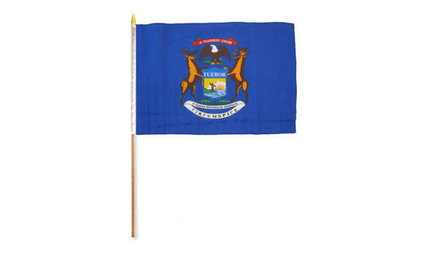 michigan 12x18in stick flag