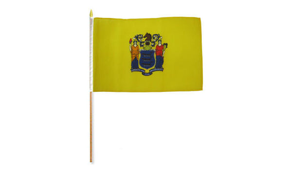 new jersey 12x18in stick flag