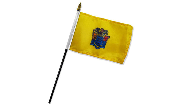 new jersey 4x6in stick flag