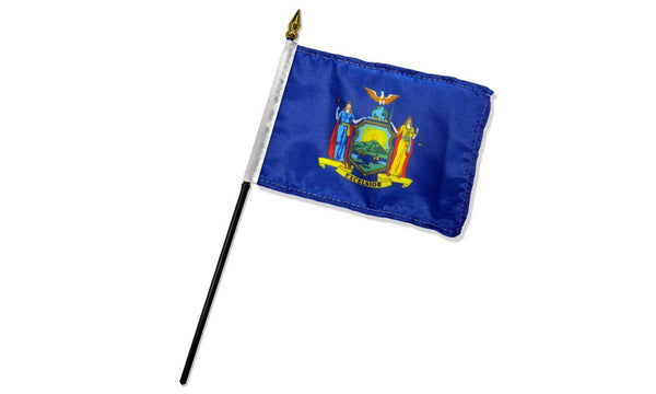  new york 4x6in stick flag