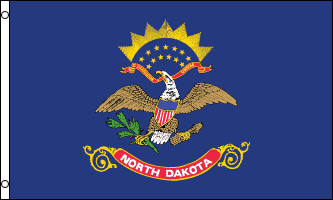  north dakota flag 3x5ft poly