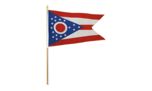  ohio 12x18in stick flag