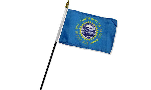  south dakota 4x6in stick flag