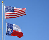 Texas Flag, High Quality Appliqued Star, Various Sizes