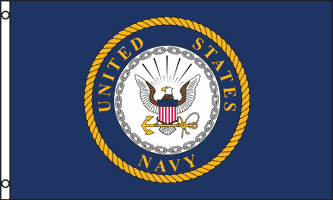 US Navy Emblem Flag 3x5ft Poly